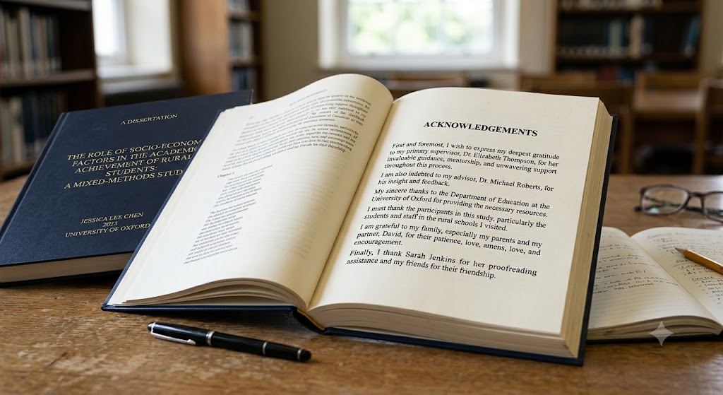 How to Write the Acknowledgements Section of a Dissertation: Examples ...