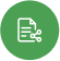 An icon depicting a document with a sharing symbol, indicating the action of sharing or distributing a digital file.