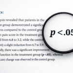 Results section of an academic paper showing the correct way to report p values