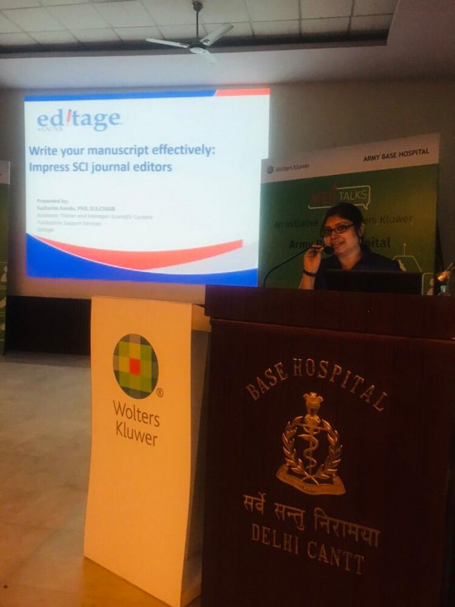 Editage conducts a workshop on ‘Creating an impressive manuscript for SCI journal editors’