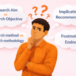 Commonly confused elements in a research paper