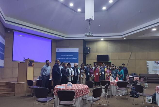 Editage conducts a workshop on how to write a scientific paper at Indraprastha Apollo Hospital, Delhi