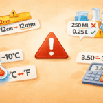 Common errors in representing numbers and units of measurement