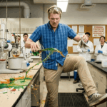 Researcher breaking lab safety rules