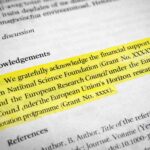 Acknowledgments section of a research paper