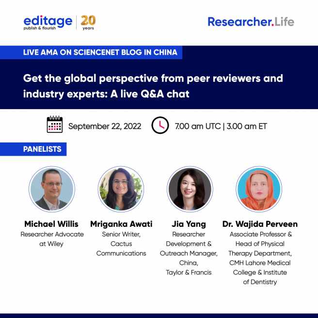 Get the global perspective from peer reviewers and industry experts: A live Q&A chat