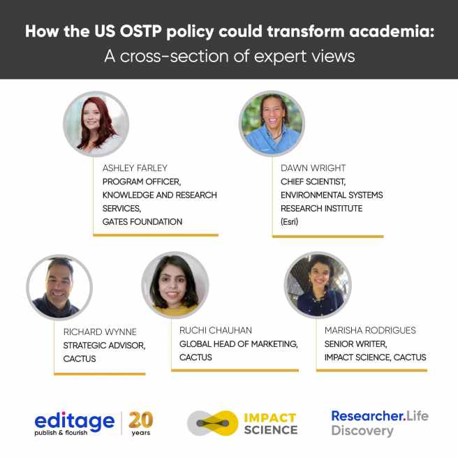  [Open Access Week 2022 special] How the US OSTP policy could transform academia: A cross-section of expert views