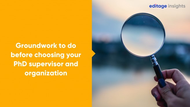  Groundwork to do before choosing your PhD supervisor and organization