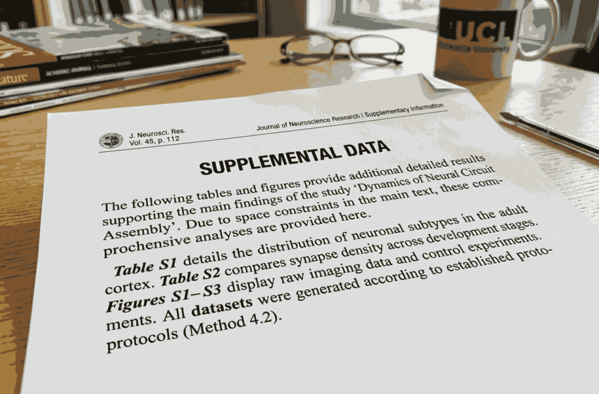 supplemental data of a research paper