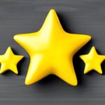 The middle star highlighted among five stars to show the impact of graphical abstracts on enhanced research visibility.