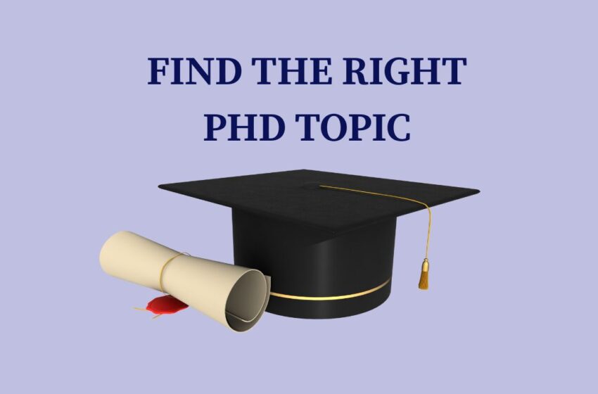 Find the right PhD research topic
