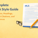 MLA style formatting guide: Header, Headings, Citations, References