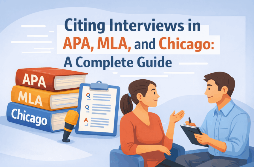 How to cite interviews in APA, MLA, and Chicago Reference format