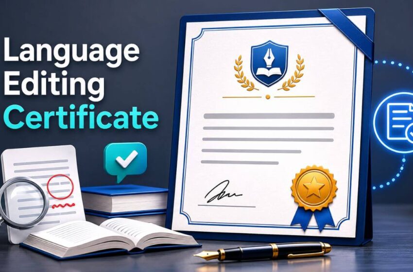 What is a language editing certificate