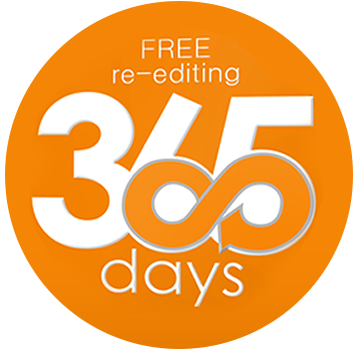 365 days Free Re-editing